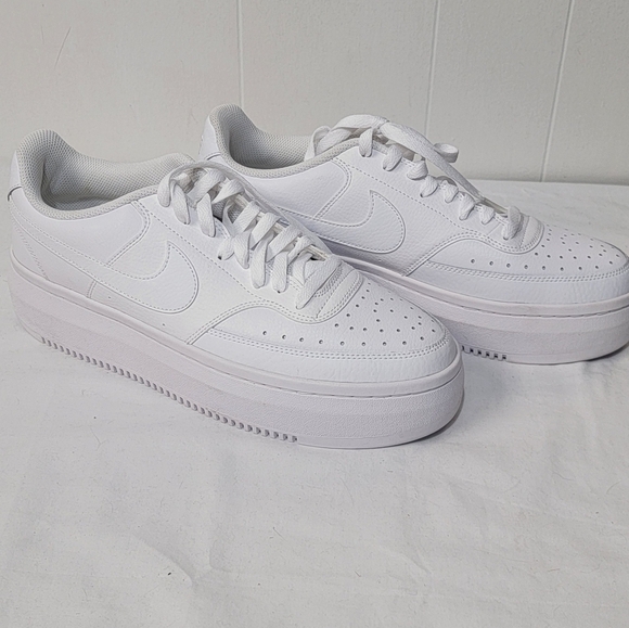 Nike Court Vision Alta Triple White Women’s Size 12 Vintage 80's Look - Picture 5 of 9